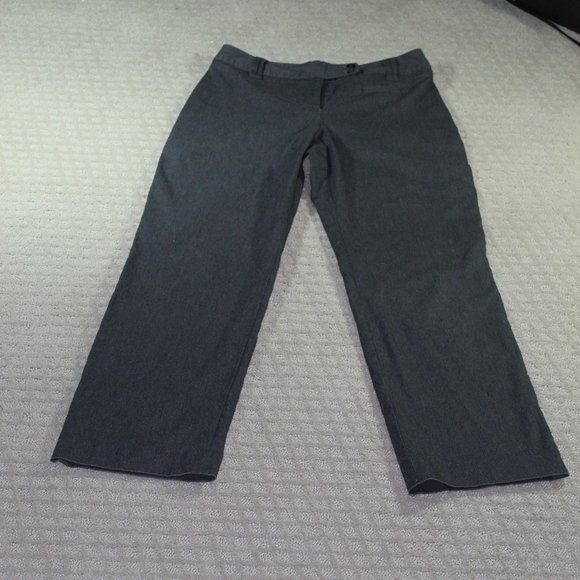 Dalia Collection Size 8 Grey High Rise Straight Leg Slacks - Picture 1 of 5
